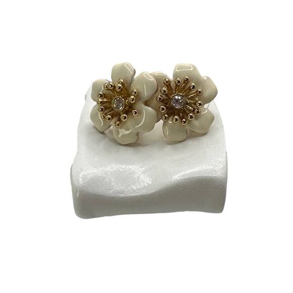 KATE SPADE New York Rhinestone Flower Stud Post Earrings - Picture 1 of 5